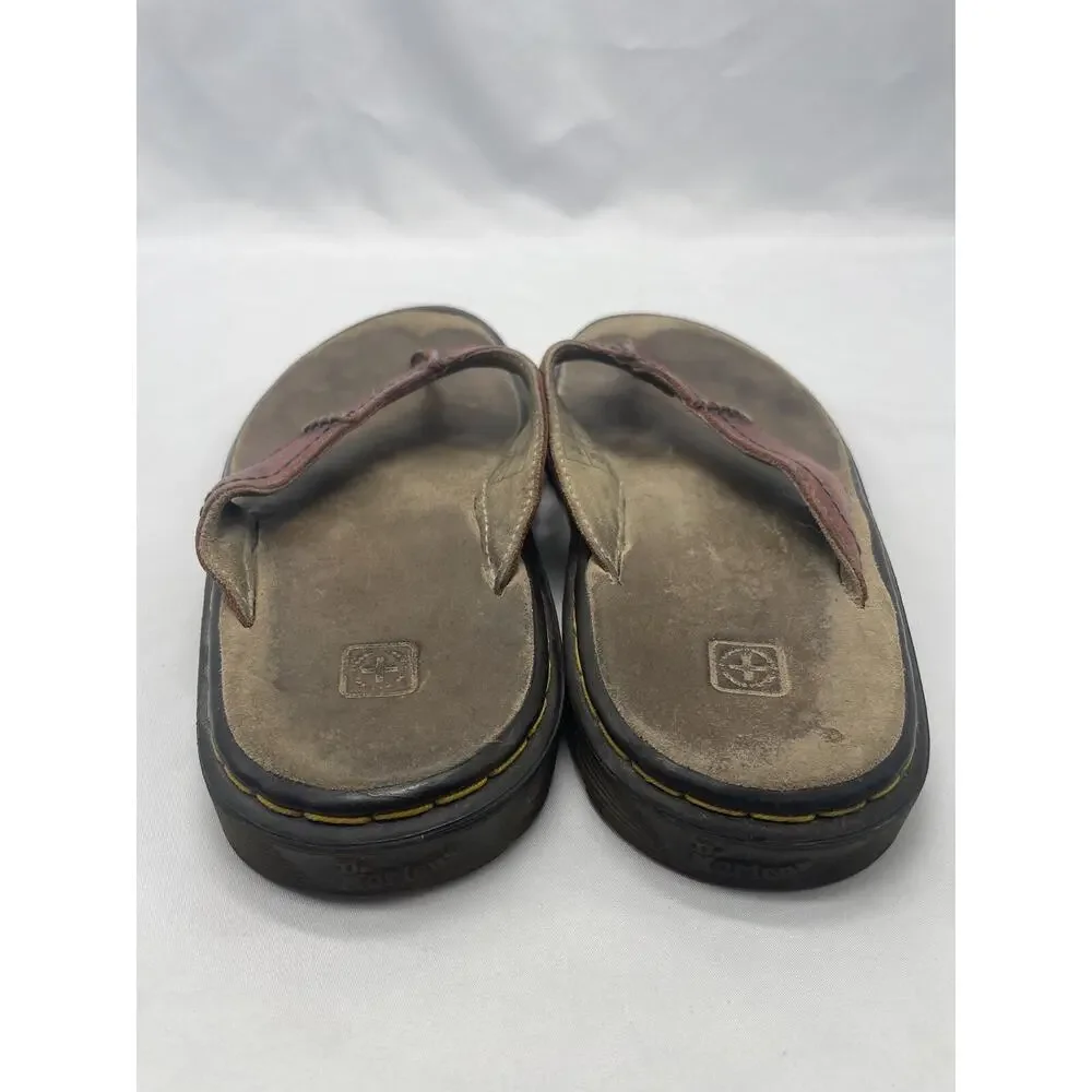 Doc Martens 8883 Maroon Leather Thong Sandals‎ Flip Flops Men’s 7 US